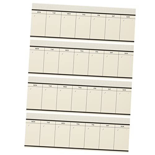 LALAFINA 4er Set Wochenplaner Notizblöcke Abreißbare Terminplanung Planungs Memo Pads Für Geschäftliche Zwecke Pro Set Ideal Für Effektives Zeitmanagement von LALAFINA