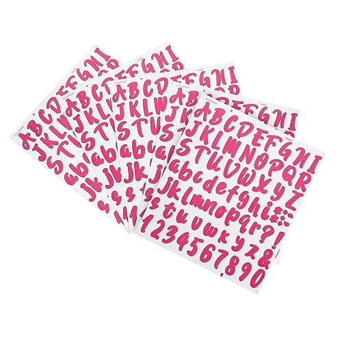 LALAFINA 5 Blatt Roségoldene Buchstabenaufkleber Buchstabenaufkleber Vinylaufkleber Pvc Selbstklebende Alphabet Aufkleber von LALAFINA