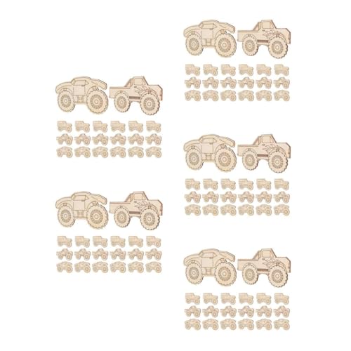 LALAFINA 5 Sätze Lkw-dekorationen Aus Holz Safer Rack -rahmen Wasserhahn Wasserhahn Desktop -knödel Bemaltes Spielzeughaus Artikel Spielzeughaus Mini Möbel Teile Rahmen Beige 20 Stück * 5 von LALAFINA