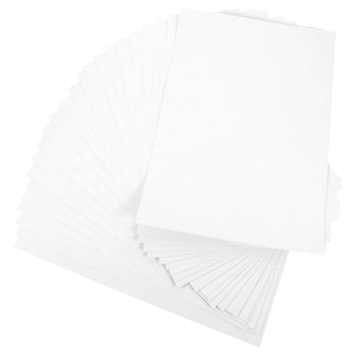 LALAFINA 50 Blatt Klebeetiketten Etikettendrucker Etikettenpapier bedruckbarer Etikettenaufkleber Mailer mattes Aufkleberpapier für Drucker Kopierpapier Selbstklebendes Thermopapier Weiß von LALAFINA