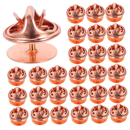 LALAFINA 50 Sätze Schmetterlingsnadel Heringe Tasten Emaille-stifte Abzeichen Zurück Mit Kupplungsrückseite Schlösser Pin-backs-verriegelung Klare Stecknadeln Verschlüsse Kupfer Rose Gold von LALAFINA