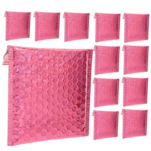 LALAFINA 50 Stück Schaumstoffbeutel Versandbehälter Für Bekleidung Rosa Poly-versandtaschen Selbstklebende Versandtaschen Bubble Mailer Zum Verpacken 6x10 Rosy Farbige Pet-aluminiumfolie von LALAFINA