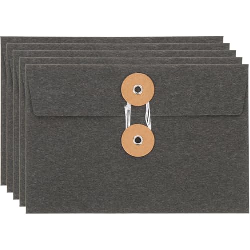 LALAFINA Briefumschläge 5st Umschlag Papiertüte Vintage Aktentaschen Dateiordner Klemmbretter Dokumentenmappe Mailer Gepolsterten Umschlag Aktenschrankeinsätze Unterlagen Post- Porto Black Kraftpapier von LALAFINA