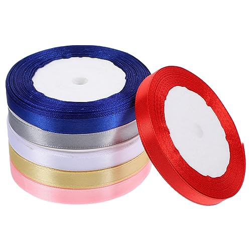 LALAFINA Crafted Ribbons 6 Rollen Bunte Geschenkbänder 1 Cm Breite 25 Yards/rolle Zuschneidbares Paketband Verschleißfest Reißfest Zum Verpacken Von Geschenken von LALAFINA