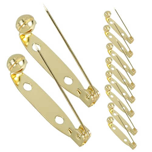 LALAFINA 6 Sätze Sicherheitsnadel Stellnadel Brosche DIY-zubehör Broschen Zum Reparieren Von Kleidung Broschen Aus Metall Brosche Zubehör Kleidung DIY-zubehör Kupfer Golden 10 Stücke * 6 von LALAFINA