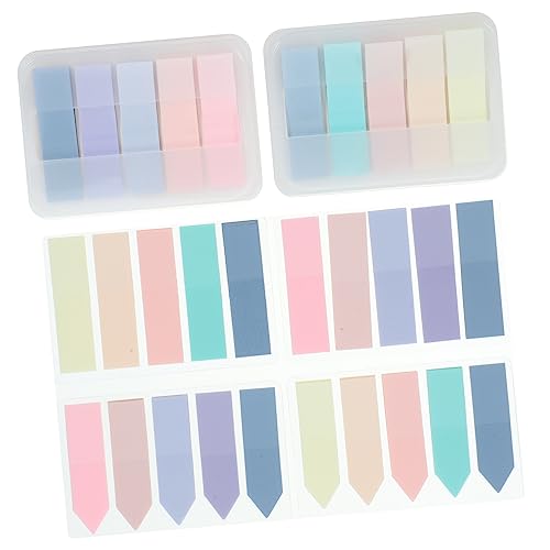 LALAFINA 6 Sets Morandi Farbige Haftnotizen Selbstklebende Seitenmarkierungen Mit Highlight Strips Für Büro Schule Und Zuhause 2 Sets Entnahme Und Flachkopf Design von LALAFINA