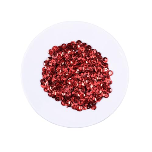 LALAFINA 6mm DIY Runde Pailletten Glitzernde Bastel Accessoires Für Kleidung Hochzeit Taschen Und Schuhe Rote Dekorationsperlen Für Nähprojekte von LALAFINA