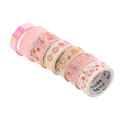 LALAFINA 7 Rollen Washi-Tape bastelbedarf fotoalbum dekoration Farbenfrohes Tape Handwerk Tape Schönes Tape Klebeband ästhetisch Scrapbook- Notizbuch DIY Washi Tape Japanisches Papier von LALAFINA