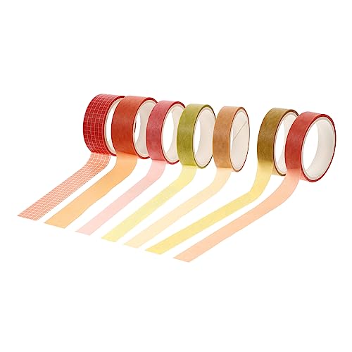 LALAFINA 8 Rollen Einfarbiges Washi Tape Multifunktionsklebeband glänzend the washi tape multifunktionales klebeband Washi-Tape für Scrapbooking Washi-Tape-Masse Japanisches Papier Yellow von LALAFINA