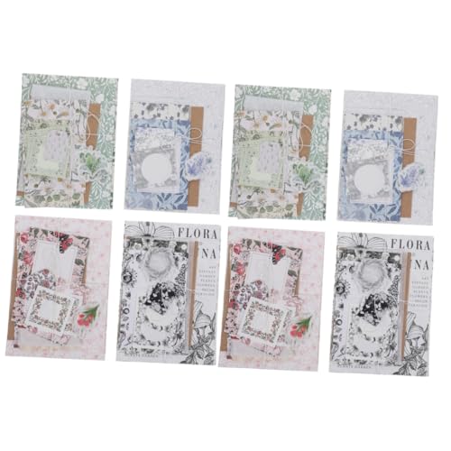 LALAFINA 8 Sätze Taschendekorationsmaterial geldgeschenke verpacken home decor Langlebige Materialien Scrapbooking-Dekoration Band Bausätze aufkleber hand papier Dekorationsrohpapier von LALAFINA