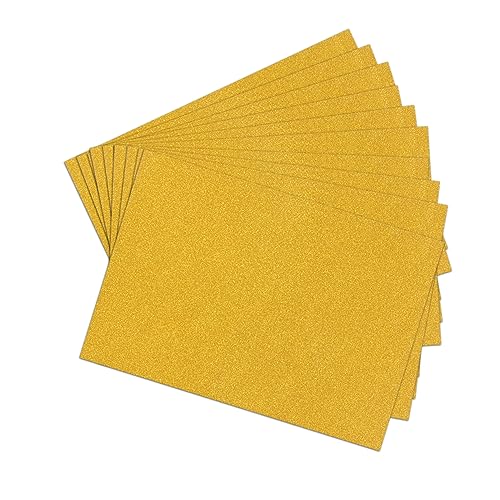 LALAFINA A4 Glitzerpapier Gold Funkelndes Bastelmaterial Für Scrapbooking DIY Projekte Und Kreative Gestaltung Glitzer Karton Für Handwerk Und Dekoration von LALAFINA