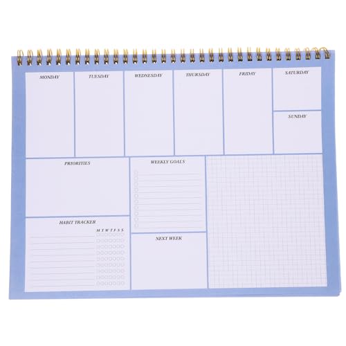 LALAFINA Agenda-Buch write board büromaterial notebook daily planer die organizer Budget Arbeitsheft Mini-Notizblock Jahresplan Notizblock Notizbuch zur Planung Papier. Aluminiumlegierung von LALAFINA