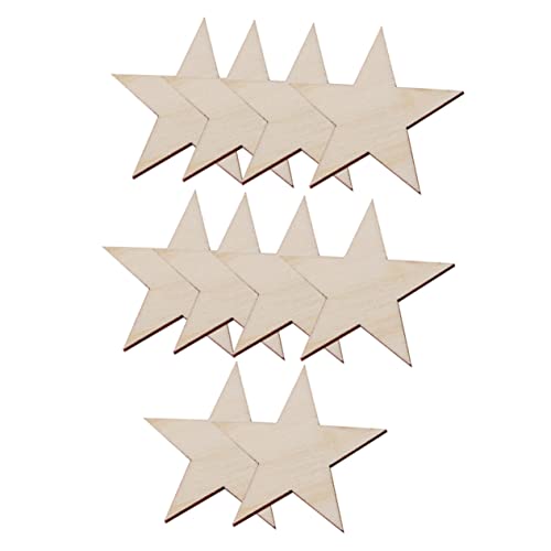 LALAFINA DIY Bastel Holzscheiben Sternform 60mm Große Holzchips Für Kreative Handarbeiten Perfekte Holzdeko Für Weihnachten Und Bastelprojekte von LALAFINA