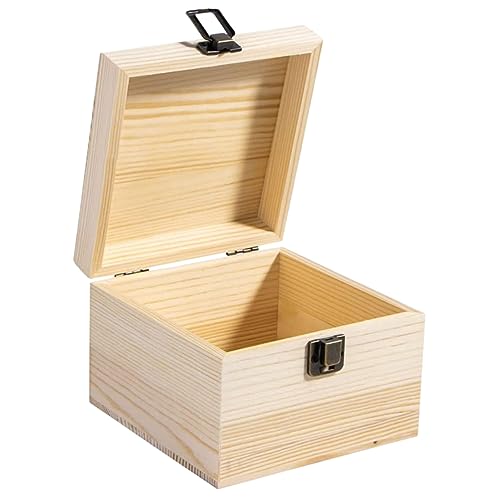 LALAFINA DIY Holz Für Kreative Mal Und Bastelbox Mit Deckel Ideale Bücherkiste Für Das Kinderzimmer Stabile Holzbox Zur Aufbewahrung Von Und Schmuck von LALAFINA