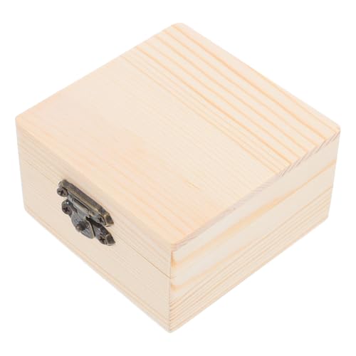 LALAFINA DIY Unbemalte Dekorative Holzbox Handbemalte Graffiti Box Schmuck Aufbewahrungsbox Mit Scharnieren Vintage Schmuckkästchen Ideal Für Die Aufbewahrung Von Bastelprojekten von LALAFINA