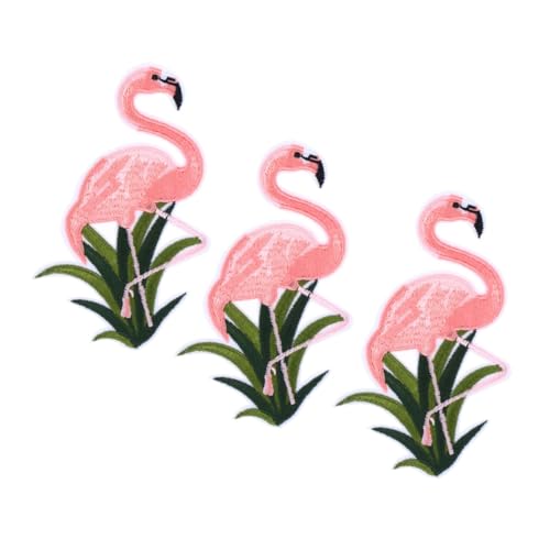 LALAFINA Flamingo Stickerei Patches Zum Aufbügeln Farbige Flamingo Applikationen Für Kleidung Taschen Und Heimtextilien Kreative DIY Dekoration Für Kindergeburtstag Und Mehr von LALAFINA