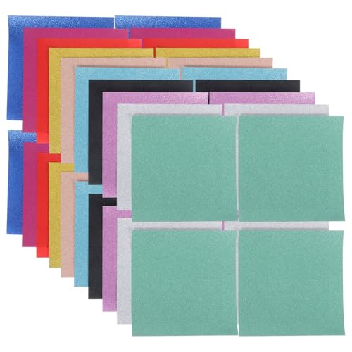 LALAFINA Bastelpapier Perlglanz Glitzerpapier Basteln Glitzerpapier Für Diy Projekte Quadratisches Bastelpapier 10 Farben Vielseitiges Bastelpapier Für Kreatives Gestalten Und Scrapbooking von LALAFINA