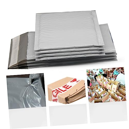 LALAFINA Graue Selbstklebende Luftpolster Versandtaschen Poly Mailer Für Sicheren Versand 15x21+ Ideale Postumschläge Mit Haftklebestreifen Für Pakete Und Lieferungen von LALAFINA