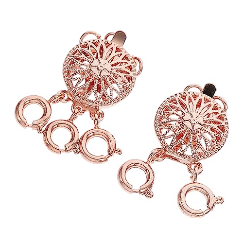 LALAFINA Halsketten Trennvorrichtungen Schmuck Layering Verschlüsse Für Mehrreihige Halsketten Und Armbänder Rosegold Multi Row Buckles Schmuckzubehör Für Kreatives Basteln von LALAFINA