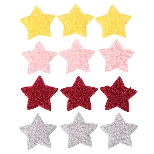 LALAFINA Herz Stern Stoff Patches DIY Näh Reparatur Patches Glitzer Sterne Applikationen Für Kleidung Handwerk Und Accessoires Zufällige Farben von LALAFINA