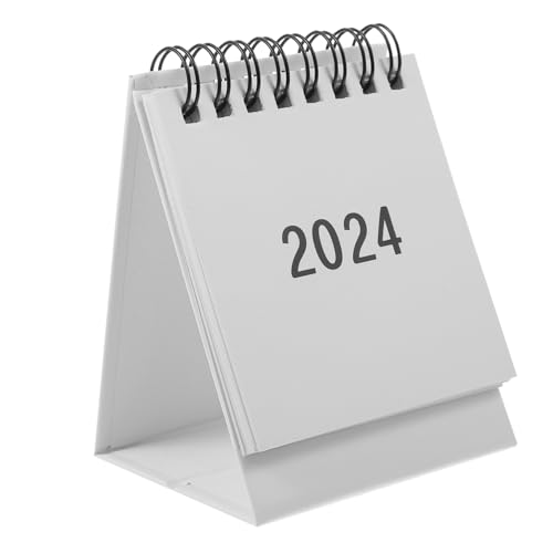 LALAFINA Kalenderaufkleber Bürokalender Jahreskalender 2023-2024 Staffelei Kalender Kalender-whiteboard Für Die Wand Desktop-kalender Stehender Kalender Großer Tag Monat Weiß Papier von LALAFINA