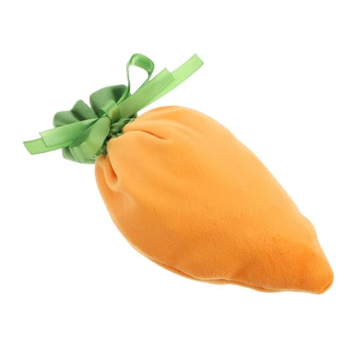 LALAFINA Karottenbündeltasche Heißsiegelbare Geschenktüten Süßigkeiten Karotten Tasche Mit Kordelzug Durchscheinende Geschenktüten Schmucktupfer Samtbeutel Mit Kordelzug Samtstoff Orange von LALAFINA