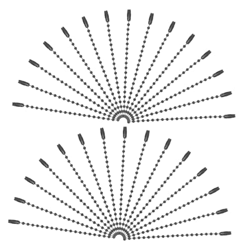LALAFINA Perlen-schlüsselanhänger-kette 100 Stück Metallperlen-glieder Für Die Schmuckherstellung Bastelbedarf Dekorative Kette Schlüsselanhänger-teile von LALAFINA