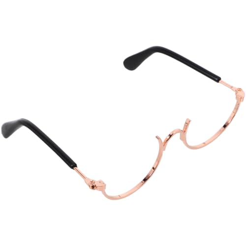 LALAFINA Mini-Puppenbrille Metalldrahtrand Puppe Winzige Brille Puppe Anziehbrille Zum Basteln Puppen Haustiere Kostüm Cosplay von LALAFINA