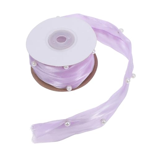 LALAFINA Organza-Chiffonband Perlenband Transparentes Chiffonband Zum Verpacken Blumenstrauß Hochzeit Party Girlande von LALAFINA