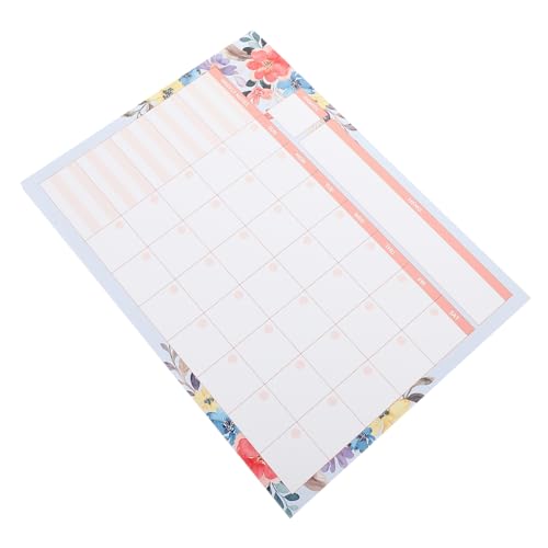 LALAFINA Planer Tagesplaner Notizblock Abreißen Notizbücher Sidekick-notizblock Tischkalender Whiteboard Agenda Planer-aufkleber Weiße Tafel Planung Notizblöcke Täglicher Planer Leer Papier von LALAFINA