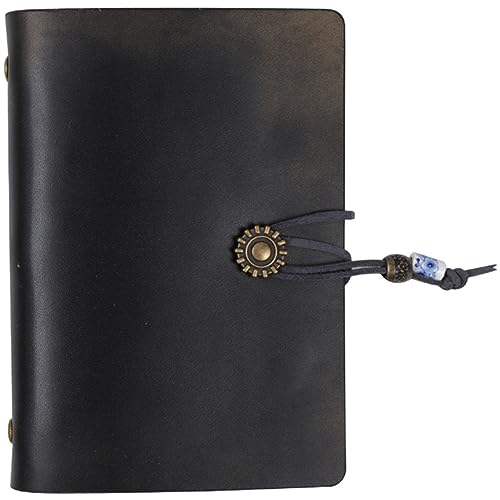 LALAFINA Retro-notizbuch Kleiner Notizblock Geldumschlag Binder Server-notizblock Mini-notizblock Liniertes Tagebuch-notizbuch Tagebuch Notizblock Memo -notepad Reisenotizblock Black Papier von LALAFINA