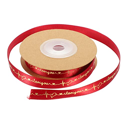 LALAFINA Schleife seidenband ribbon home decoration the craft home dekoration Flagge Einladung Bänder Strasssteine Band zum Verpacken Geschenkband selber machen Band für DIY Polyester rot von LALAFINA