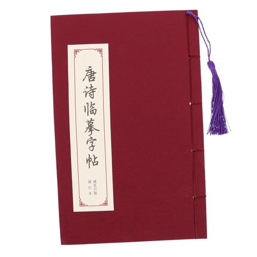 LALAFINA Tang-Poesie-Füllfederhalter-Heft Schreibübung Heft Schriftarten Übungsheft Chinesische Kalligraphie lernen Kalligraphie-Handschriftbuch Kalligraphie Arbeitsbuch Papier von LALAFINA