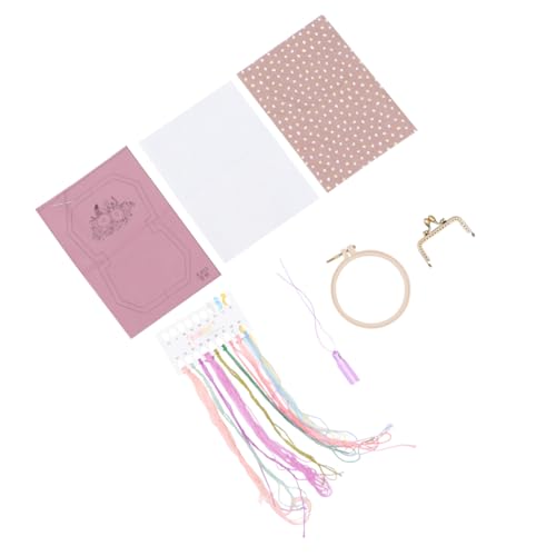 LALAFINA Taschenstickerei Bausätze Basteln Für Erwachsene Nähpaket Für Anfänger Gobelin-kits Für Anfänger Stickset Für Tragetaschen Nähen Stickfaden Stickset-tasche Stickrahmen-kit Violet von LALAFINA