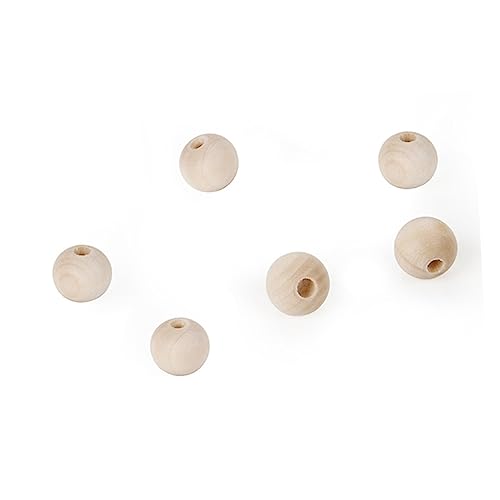 LALAFINA Unbehandelte Naturfarbe Runde Spacer Perlen Für DIY Schmuckherstellung 6mm Holzperlen Zum Basteln Von Armbändern Und Ketten von LALAFINA