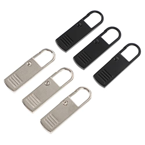 LALAFINA Universal Zipper Heads Abnehmbare Zipper Pulls Für Bekleidung Taschen Und Gepäck Zipper Pull Replacement Kit 3 + 3 von LALAFINA