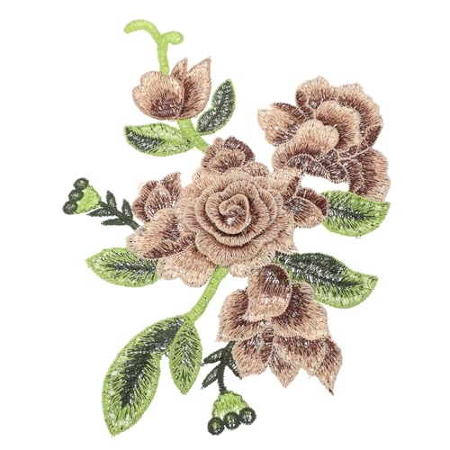 LALAFINA Wasserlöslicher Stickaufnäher Blumenapplikationen Ästhetisch Flecken Floral Bestickte Spitze Abziehbilder Aufkleber Entzückende Patches Wellig Künstlich Outdoor- Abs Polyester von LALAFINA