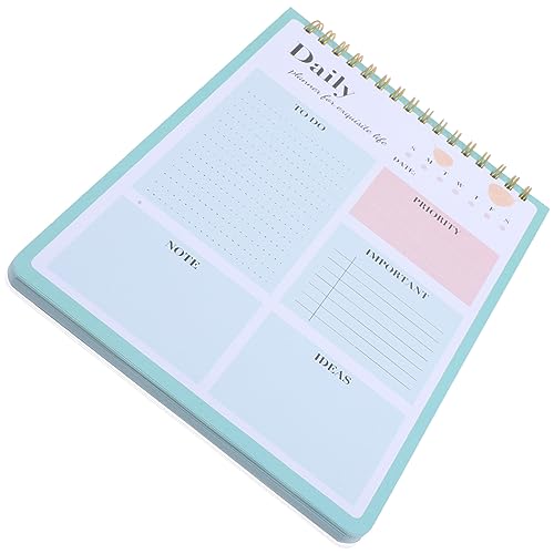 LALAFINA Zeitmanagement-notizblock Budget Notizbücher Für Die Arbeit Planer-aufkleber Zeitplan Wochenplaner Whiteboard Projekt Notizblöcke Planke Monatsplaner Kalenderplaner Papier Green von LALAFINA