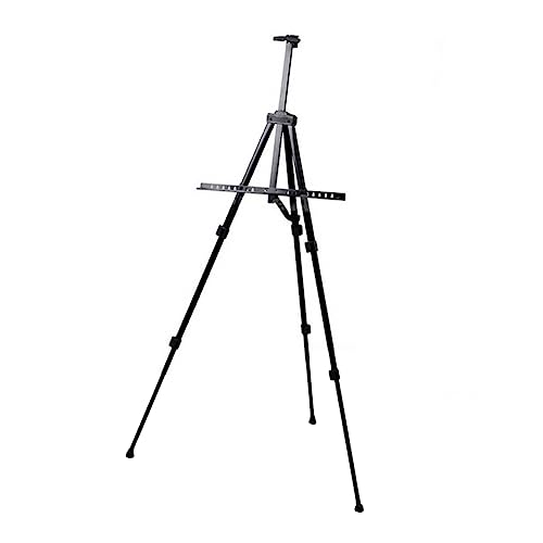 LALAFINA zusammenklappbarer Präsentationsständer Bahnhof Anzeige Kunst Tisch Schilderhalter System staffelei tripod schauckel gestell Outdoor display stand easel Lackierständer Metall Black von LALAFINA