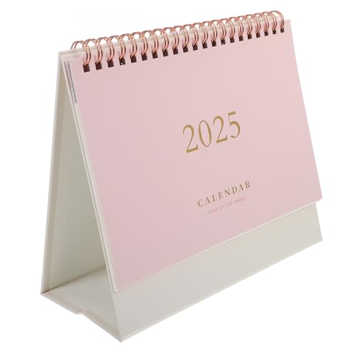 Tischkalender 2025 2024 Tisch-monatskalender Schreibtischkalender Mini-tischkalender Staffelei-tischkalender Office-desktop- Stehtischkalender Rosa Papier LALAFINA von LALAFINA