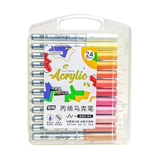 LAMDNL Acryl-Marker, wasserfest, Pinselspitze, Acrylmalstift für Kinder, Studenten, Zeichnen, Kartenherstellung, Scrapbooking von LAMDNL