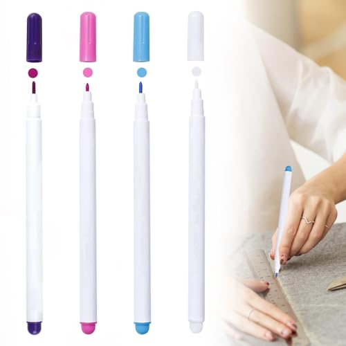 4 Stück Stoffmarkierstifte Wasserlöslicher Stift Trickmarker Nähen,Selbstlöschend Stift,Stoff Markierungsstift für Quilting Nähen, Schneiderei, Stoffe, Schneiderinnen Nähen Stoffe Marker von LANAFAY