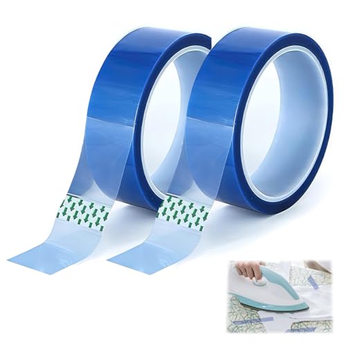 LANAFAY 2 Rollen Hitzebeständiges Klebeband Wärmebänder 20 mm x 33 m,Thermo Klebeband für Wärmepresse,Wärmebänder für Elektronik Leiterplatten Druck DIY Handwerk(Blaue) von LANAFAY