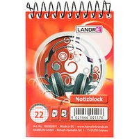 LANDRÉ® Notizblock DIN A7 kariert Lineatur 22 von LANDRÉ®