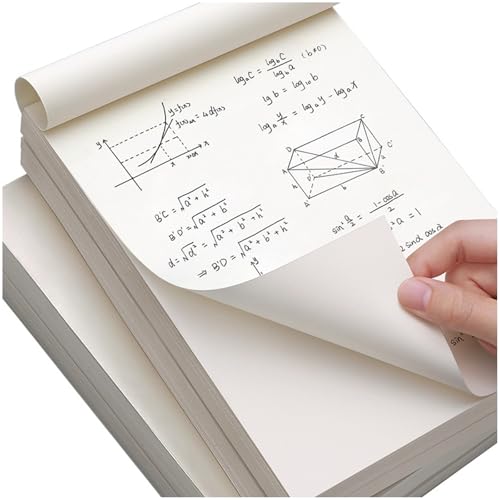 LANGSTON Leeres Skizzenbuch aus Grafitpapier, 100 Blatt/Block, Skizzen-Kritzelbuch, Entwurfs-Kunstpapier, Weiße Papierblöcke, Schreibblöcke, Notizblöcke für Zuhause, Büro, Schule,A4,10 Pack von LANGSTON