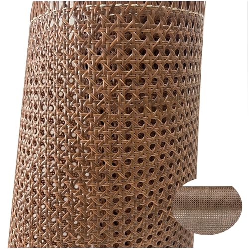 LANGSTON Rattan-Geflechtrolle,Natürliche Rattanrolle Geflechtprojekte Rattan-Geflechtnetzrolle flechten, DIY-Möbelreparatur Rattanmaterial: Stuhl, Schrank, Decke und Tür,Braun,20"x39" von LANGSTON