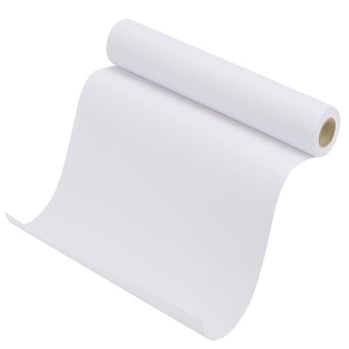 Zeichenpapier Rolle, Zeichenrolle 22cm x 15m Weiße Papierrolle Kinder Künstler Skizze Malerei Papier, Recycelte Staffeleipapier für Kleinkinder Kinder Studenten (1 Stück) von LANYOTA