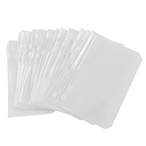 LAPOOH A6-Format, 6 Löcher, Ordnertaschen, Reißverschluss, wasserdicht, mit Reißverschluss, lose Blätter, Taschen für Karten (40 Stück) von LAPOOH