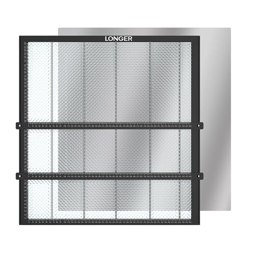 LAPOOH Waben-Arbeitstisch 500 mm x 500 mm x 22 mm mit Materialklemme, schneid-Wabenplatten-Werkbank, geeignet für Dioden-CO2-gravurmaschine, leicht zu beobachtender Schreibtischschutz zum von LAPOOH