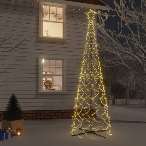 LAPOOH Weihnachtsbaum Kegelform Warmweiß 500, Weihnachtsbaum, Baumbeleuchtung Außen, Christbaumlichterketten, Christbaumbeleuchtung Außen, 100x300 cm von LAPOOH